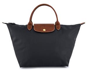 Longchamp Le Pliage Medium Top Handle Bag - Gunmetal