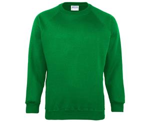 Maddins Kids Unisex Coloursure Crew Neck Sweatshirt / Schoolwear (Pack Of 2) (Emerald) - RW6862