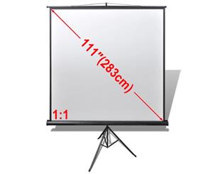Manual Projection Screen with Height Adjustable Stand 200x200cm 11