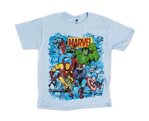 Marvel Team Youth Boys 8-20 Tee Shirt - Blue