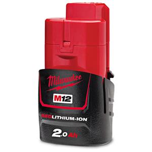 Milwaukee 12V 2.0Ah Red Lithium-Ion Battery M12B2