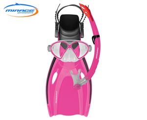 Mirage Junior Comet Silitex Mask Snorkel & Fin Set - Pink
