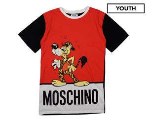 Moschino Boys' Printed Tee / T-Shirt / Tshirt - Red/Black