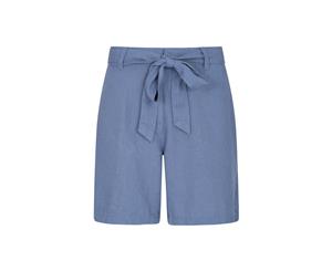 Mountain Warehouse Wms Ocean Linen Blend Womens Short Casual Shorts - Blue