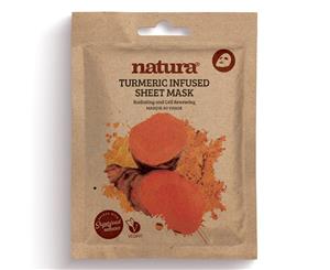 Natura Turmeric Infused Sheet Mask Biodegradable Vegan Friendly Plant Based