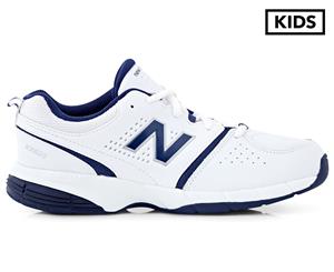 New Balance Boys' 625 Wide Fit Sports Shoes - White/Navy