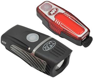 Nite Rider Lumina Micro 650 + Sabre 80 USB Bike Light Set