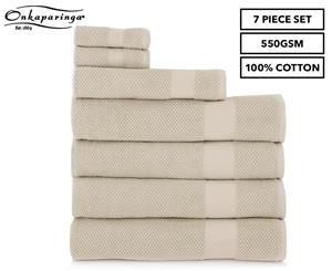 Onkaparinga Rivet 7-Piece Bath Towel Set - Linen