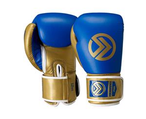 Onward Vero Boxing Glove - Leather Professional Boxing Gloves  Sparring Training Heavy Bag Boxing Kickboxing Muay Thai Mma Gloves - Blue