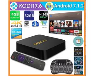 OzTeck MX10 Android Kodi TV Box 4GB RAM+32GB ROM+i8 Wireless Keyboard