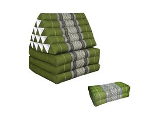 Package Deal Jumbo Thai Triangle Pillow + Arm/Leg Rest Block Set Green
