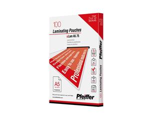 Pfeiffer A5 Laminating Pouches 75 Mic 100-Pack (C)