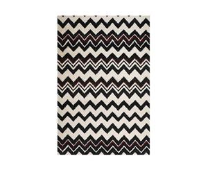 Picasso Zig Zag B And W Red Rug