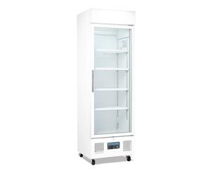 Polar Refiregerator Upright Display Cabinet 348Ltr White Body with Glass Door - White