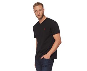 Polo Ralph Lauren Men's V-Neck Tee / T-Shirt / Tshirt - Royal Black