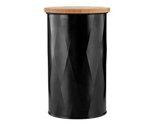 Premier Round Storage Black with Bamboo Lid Medium