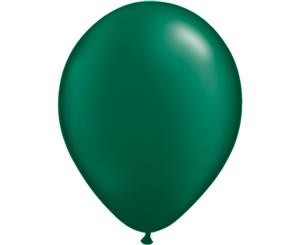 Qualatex 11 Inch Round Plain Latex Balloons (100 Pack) (Pearl Forest Green) - SG4586