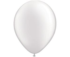 Qualatex 11 Inch Round Plain Latex Balloons (100 Pack) (Pearl White) - SG4586