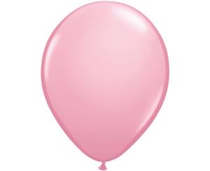 Qualatex 11 Inch Round Plain Latex Balloons (100 Pack) (Pink) - SG4586