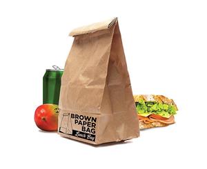 Reusable Insulated Brown Paper Lunch Bag