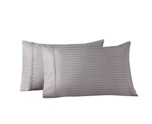 Royal Comfort Twin Pack Pillowcases Cooling Bamboo Blend Ultra Soft 51cm x 76cm - Charcoal