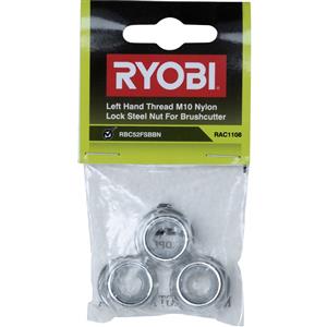 Ryobi 3 Piece M10 Nylon Locking Nut