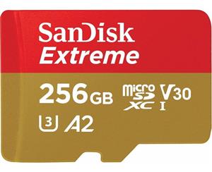 SANDISK SDSQXA1-256G-GN6MATF Extreme A2 V30 UHS-I/U3 160R/90W WITH SD ADAPTER