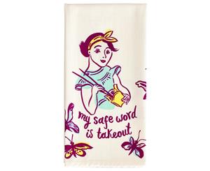 Safe Word Is Takeout Tea Towel