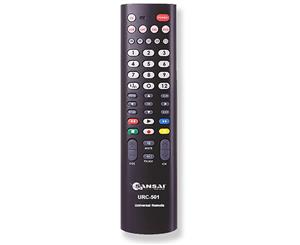 Sansai 5in1 Universal TV Remote Replacement for Television/VCR/SAT/CBL/DVD Black
