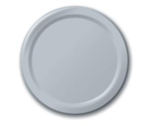 Shimmering Silver Lunch Plates