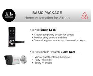 Short Stay Rental Basic Package Smart Home Automation Security Camera Door Lock