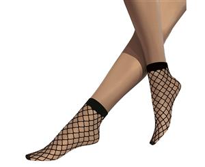 Silky Womens/Ladies Scarlet Whale Net Ankle Highs (1 Pair) (Black) - LW413