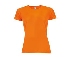 Sols Womens/Ladies Sporty Short Sleeve T-Shirt (Neon Orange) - PC2152