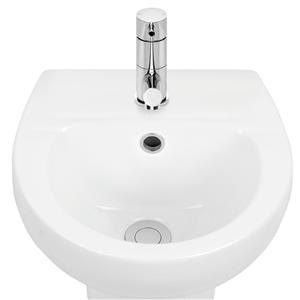 Stylus 360mm White Venecia Wall Basin With 1 Tap Hole