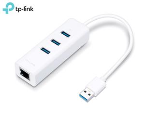 TP-Link USB 3.0 3-Port Hub & Gigabit Ethernet Adapter USB Adapter - White