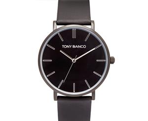 Tony Bianco Women's 42mm Williams Slim Leather Watch - Black