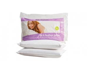 Twin Pack Downia White Duck Feather Pillow