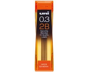 Uniball Nano Dia Mechanical Pencil Lead Pack 0.3mm 2B