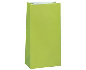 Unique Party Paper Party Bags (Pack Of 10) (Lime Green) - SG1751