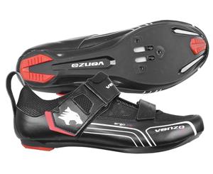 Venzo Bicycle Triathlon Shoes For Shimano SPD SL Look Black