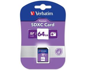 Verbatim 64GB SDXC Card Class 10 Secure Digital eXtended Capacity