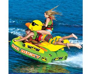 Wow Watersports Big Ducky 3 Person Inflatable Towable Water Ski Tube 18-1140