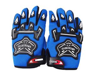 Youth Motorbike Racing Gloves Blue L