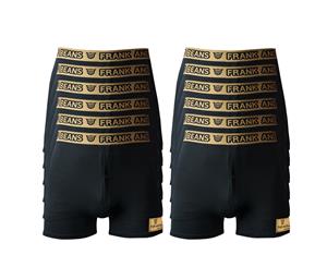 12 Pack Frank and Beans Underwear Mens Cotton Boxer Shorts S M L XL XXL - Black Gold