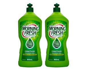 2 x Morning Fresh Super Concentrate Dishwashing Liquid Lime Fresh 900mL