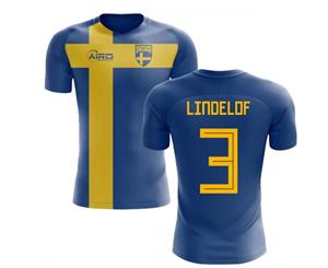 2018-2019 Sweden Flag Concept Football Shirt (Lindelof 3) - Kids