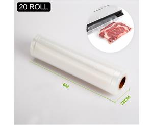 20X Vacuum Food Sealer Roll 6m x 28cm