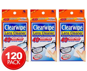 3 x Kobayashi Clearwipe Lens Cleaner 40pk