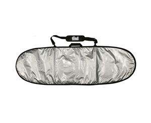 6Ɔ'' FIND Silver Padded Surfboard Cover