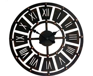 60cm Large Round Wall Clock Vintage Wooden luxury Art Design Vintage
